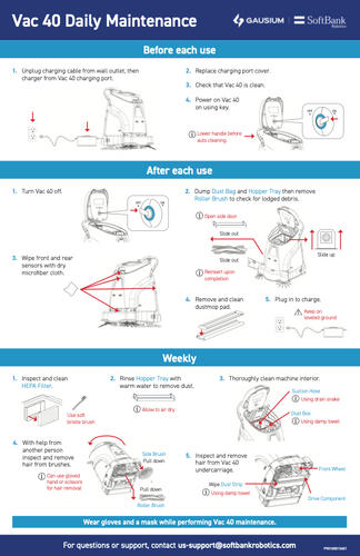 Vac40 Wall Chart - Maintenance